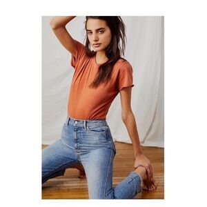 Free People Short Sleeve Bodysuit.